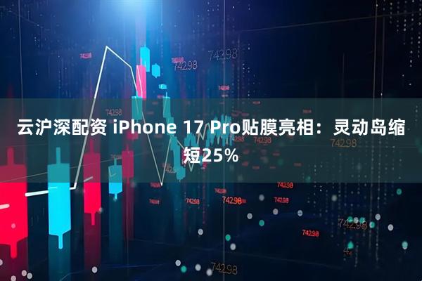 云沪深配资 iPhone 17 Pro贴膜亮相：灵动岛缩短25%