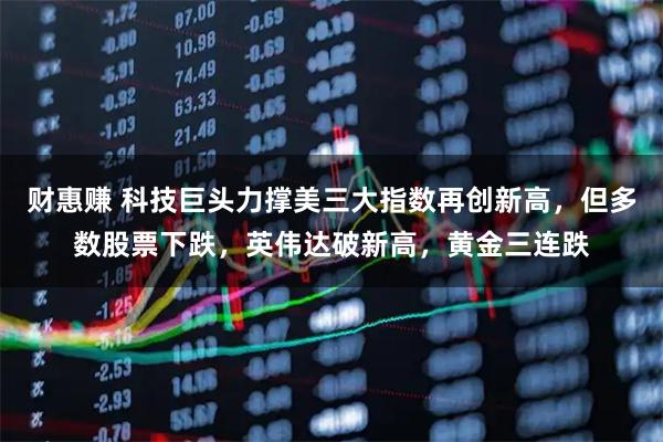 财惠赚 科技巨头力撑美三大指数再创新高,但多数股票下跌,英伟达破新高,黄金三连跌